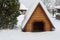 Doghouse under the snow