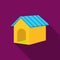 Doghouse vector icon in flat style for web