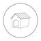 Doghouse vector icon in outline style for web