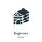 Doghouse vector icon on white background. Flat vector doghouse icon symbol sign from modern animals collection for mobile concept