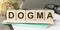 DOGMA word concept on a light