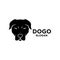 Dogo dog head logo icon design
