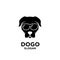 Dogo dog head logo icon design