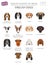 Dogs by country of origin. English dog breeds. Infographic template