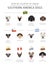 Dogs by country of origin. Latin american dog breeds. Infographic template