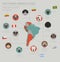 Dogs by country of origin. Latin american dog breeds. Infographic template