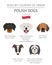 Dogs by country of origin. Polish dog breeds. Infographic template