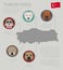 Dogs by country of origin. Turkish dog breeds. Infographic template