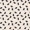 Dogs Dachshund Vector Seamless pattern. Dog Dachshund, bone, paw print.