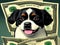 Dogs and Dollar Bills,generative ai illustration