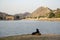 Dogs in fornt of amber fort