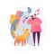 Dogs friendly place vector concept metaphor