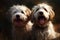 Dogs happy group smiling. Generate Ai