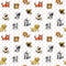 Dogs Pattern Seamless Background, The little puppy