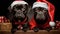 Dogs in Santa suits: Santa& x27;s loyal helpers. Generative AI