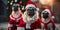 Dogs in Santa suits: Santa& x27;s loyal helpers. Generative AI