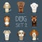 Dogs Set 2. Vector breed of dogs