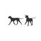 Dogs silhouette illustrations designs