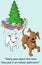 Dogs think Christmas tree is toilet