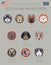 Dogs in the United States. American dog breeds. Infographic temp