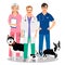 Dogs veterinary illustration