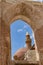 Dogubayazit, Turkey, Middle East, Ishak Pasha Palace, courtyard, gate, mosque, minaret, decorations, architecture, ancient
