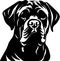 Dogue de Bordeaux Black Silhouette Generative Ai