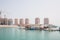 Doha, Qatar - 2nd January 2020 : Yacht marine of Doha Pearl of Qatar.