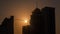 Doha Qatar rooftops skycreapers tall buildings timelapse sunset , Middle East