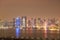 Doha skyline at night, Qatar