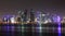 Doha skyline at night, Qatar