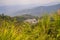 Doi Puiâ€™s Hmong ethnic hill-tribe village, aerial view from the