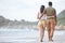 Doing life with you is perfect. an unrecognizable couple walking on the beach.