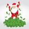 Dolar. a bunch of mountain money Santa Claus