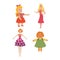 Doll girl toy vector character