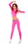 Doll in a pink fitness clothes
