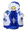 Doll teapot cover in Russian Gzhel traditional costume