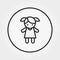 Doll. Toy. Universal Icon. Vector. Editable Thin line.