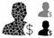 Dollar account client Mosaic Icon of Inequal Parts
