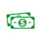 Dollar banknote icon, money sign â€“ vector