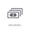 Dollar bill icon. Trendy Dollar bill logo concept on white background from e-commerce and payment collection