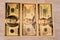 Dollar bills banknotes gold on white wood surface Banknotes 02
