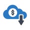 Dollar cloud chart board chart setting gylph  color   icon