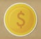 Dollar coin currency exchange icon