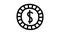 Dollar coin line animation Motion graphics 4k video motion illustration sign. Outline doodle style alpha channel.