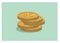 Dollar coin stack. Simple flat illustration