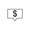 dollar communication icon. Element of business icon for mobile concept and web apps. Thin line dollar communication icon can be