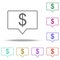 dollar communication icon. Elements of business in multi color style icons. Simple icon for websites, web design, mobile app, info