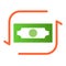 Dollar course flat icon. Currency color icons in trendy flat style. Finance gradient style design, designed for web and