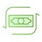 Dollar course flat icon. Currency green icons in trendy flat style. Finance gradient style design, designed for web and